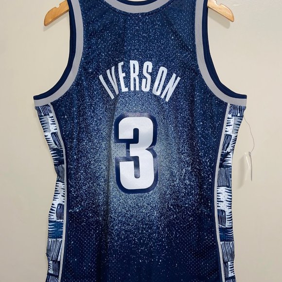 Allen Iverson Georgetown Hoyas 1995-96 Mitchell & Ness Swingman Jersey Mens - Picture 2 of 9